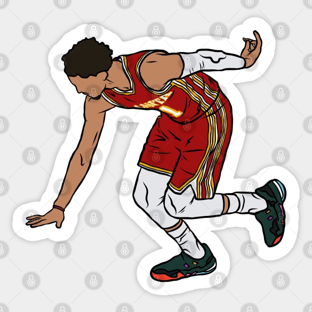 Trae Young "Too Small" Sticker by rattraptees